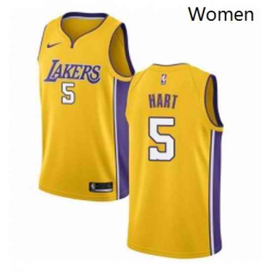 Womens Nike Los Angeles Lakers 5 Josh Hart Swingman Gold Home NBA Jersey Icon Edition
